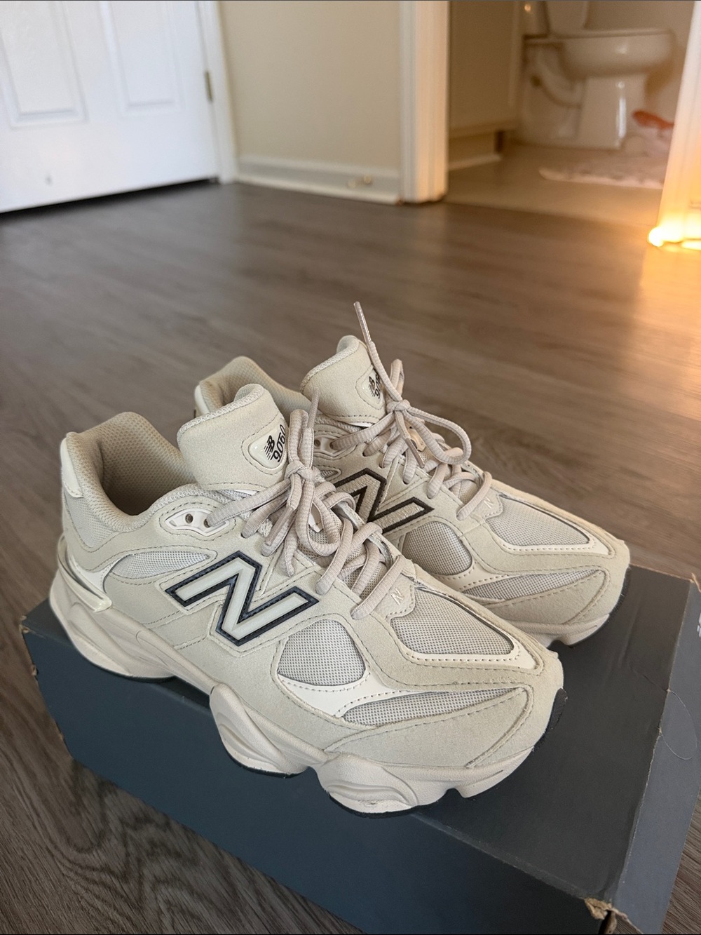 New Balance 9060 Beige Sneakers - Picture 4 of 5